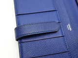 Hermes Bearn Gusset Bleu Electrique Blue Epsom Wallet Do0926czxde