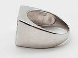 0.32 Cttw White Brown Diamonds 10k White Gold 5.3g Ring Size 6 Do0326oirde