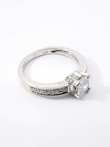 0.60 Cttw Diamond & 14k White Gold Engagement Ring 3.3g Size 6 Fw1124wrxdu