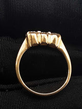 0.30 Cttw Diamond & 18k Yellow Gold Three Stone Ring 2.2g Size 4.5 Fw0926opxdu