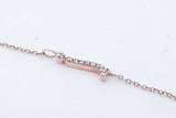14k Rose Gold Diamond Letter J Bracelet 1 Gram 8.5 Inch Eb0126ixde