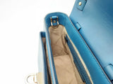 Michael Kors Blue Medium Manhattan Satchel Crossbody Lh0824ixde