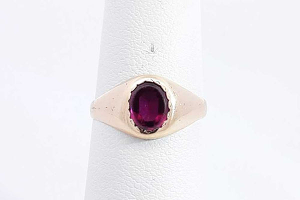 Purple Gemstone Ring In 10k Yellow Gold 1.3 Grams Size 5.75 Eb0924orsa