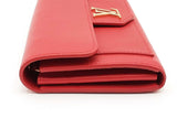 Louis Vuitton Red Leather Lockme Long Wallet Eb0826orxsa