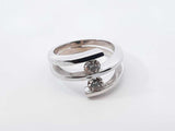 0.64 Cttw Champagne Diamond & 14k White Gold Ring 7.7 Grams Size 7 Fw0926lxzxdu
