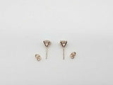 2.0 Cttw Lab Grown Diamond Double Stud Yellow Gold Earring 3.0 Grams Mk0925wcsmia