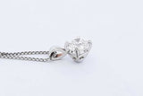 Approx. 1.5ctw Diamond Pendant With 14k White Gold Chain 4g 16 Inch Eb0724ocxzsa