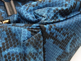 Burberry Blue & Black Pythin Print Nylon Backpack Eb0126wxzde