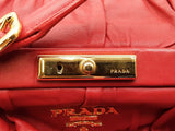 Prada Gaufre Frame Top Handle Bag In Red Nappa Leather Fw0126wrzdu