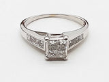 1.28 Cttw Natural Diamonds 14k White Gold 4.1g Ring Size 9.75 Do0626worde