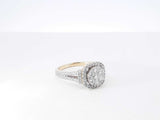 1.39 Cttw Diamond & 10k White Gold Double Halo Ring 4.1 Grams Size 6.5 Fw0926iordu