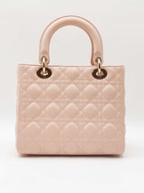 Christian Dior Medium Lady Dior Bag In Cannage-quilted Lambskin Fw0926lixzdu