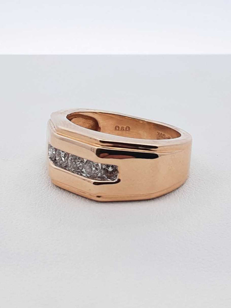 0.50 Cttw Channel-set Diamond & 14k Gold Band 10.2 Grams Size 8 Fw0625izxdu