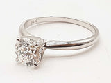 1.00 Carat Lab Grown Round Diamond 14k Wg 2.1g Ring Size 6.75 Do1225pocde