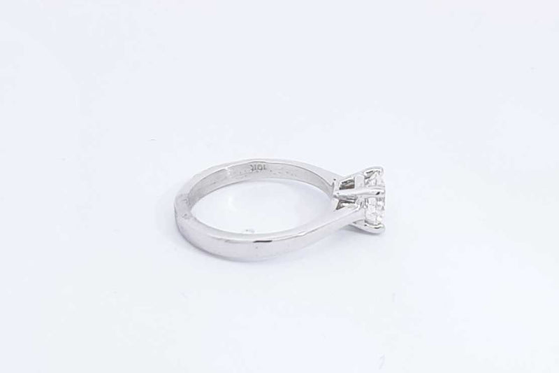 1.02ctw Lab Grown Round Diamond Ring 10k White Gold 3 Grams Size 6 Eb1124osrdu