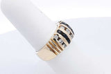 Diamond & Blue Gemstone Ring In 14k Yellow Gold 9.7 Grams Size 6.5 Eb0924pxzsa