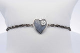 Gucci Interlocking G Enamel Heart Bracelet Sterling Silver 4g 7 Inch Eb1124crsa