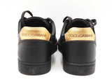 Dolce & Gabbana Black Gold Leather Heart Sneakers Size 11 Sd0126ozxdu