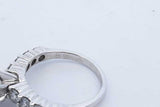3.3cttw Diamond Ring In 14k White Gold 3.8 Grams Size 4 Eb0526wxxzde