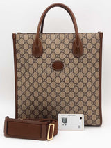 Gucci Gg Coated Canvas Interlocking G Tote Beige Aa0526cpzsa