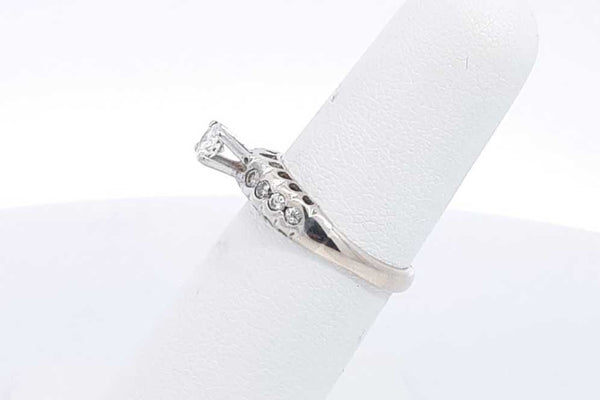 Approx. 0.42ctw Diamond Ring In 14k White Gold 2.5 Grams Size 5.75 Eb0924lrxsa