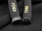 Fendi Black Cotton Zipper Hoodie Jacket Do0325exzde