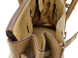 Hermes Birkin 35 Tabac Camel Beige Clemence Palladium Handbag Do0925lxzxzde