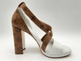 Louis Vuitton Reverse Monogram Matchmake Cross Strap Heels Size 40 Fw1124oorde