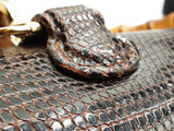 Gucci Bamboo 1947 Top Handle Bag In Dark Brown Lizard Skin Leather Fw0526prxdu