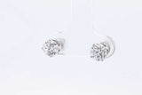 1.2cttw Diamond Stud Earrings In 14k White Gold 1.0 Gram Eb0226prxdu