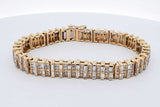 3.58cttw Diamond 18k Yellow Gold Tennis Bracelet 45 Grams 7 Inch Eb0626woxzsa