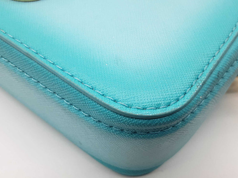 Marc Jacobs Fluoro Edge Snapshot Blue Leather Crossbody Bag Do0825ixde