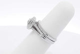 0.16ctw Center Diamond Wedding Set In 14k White Gold 5.1g Size 5.25 Eb0426pxzsa