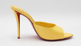 Christian Louboutin Miss Z Mules In Yellow Patent Leather Size 5.5 Fw0926orzdu