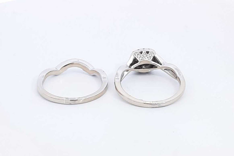 Neil Lane Diamond Engagement Set In 14k White Gold 6.7 Grams Size 8 Eb0924ixzsa