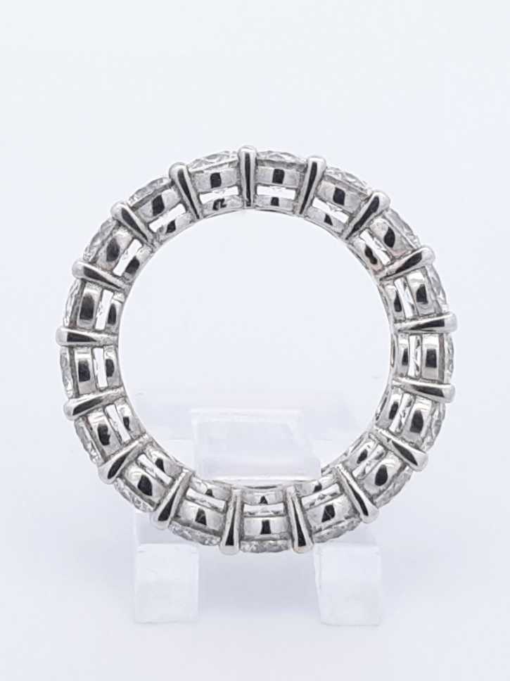 4.25 Cttw Lab-grown Diamond & 14k White Gold Ring 4.9 Grams Size 6 Fw0425orrdu