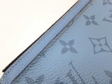 Louis Vuitton Taigarama Coin & Card Holder In Denim Blue Monogram Coated Canvas & Taiga Leather Fw0826oxzdu