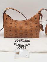 Mcm Aren Hobo Shoulder Bag In Cognac Visetos Eb0626oxzsa