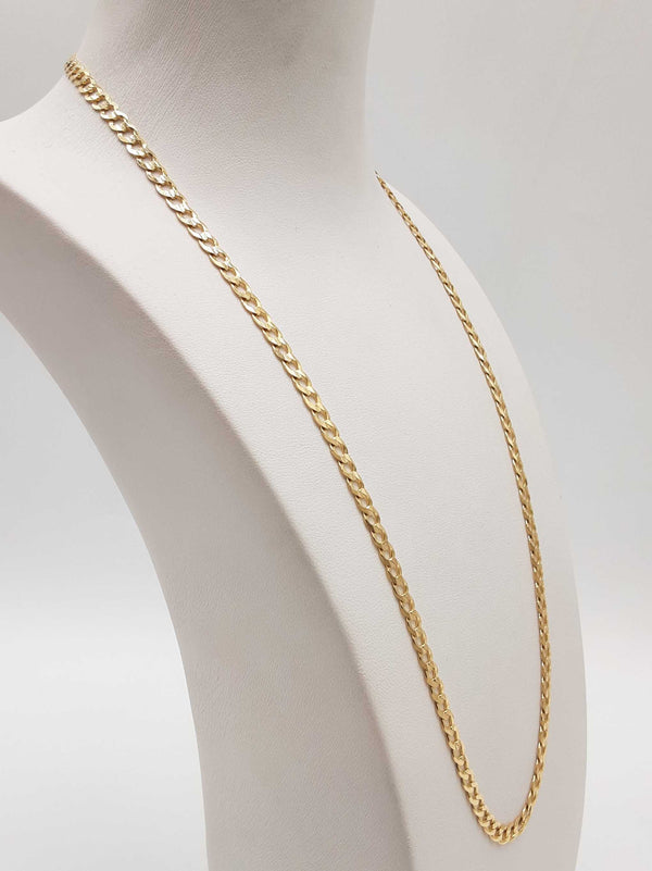 14k Yellow Gold 13.2g Concave Curb Chain 22 In Do0625ixzde