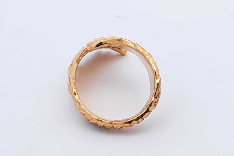 Louis Vuitton Gold Plated Angel Wing Band 6.8 Grams Size 5 Eb1224lxzdu