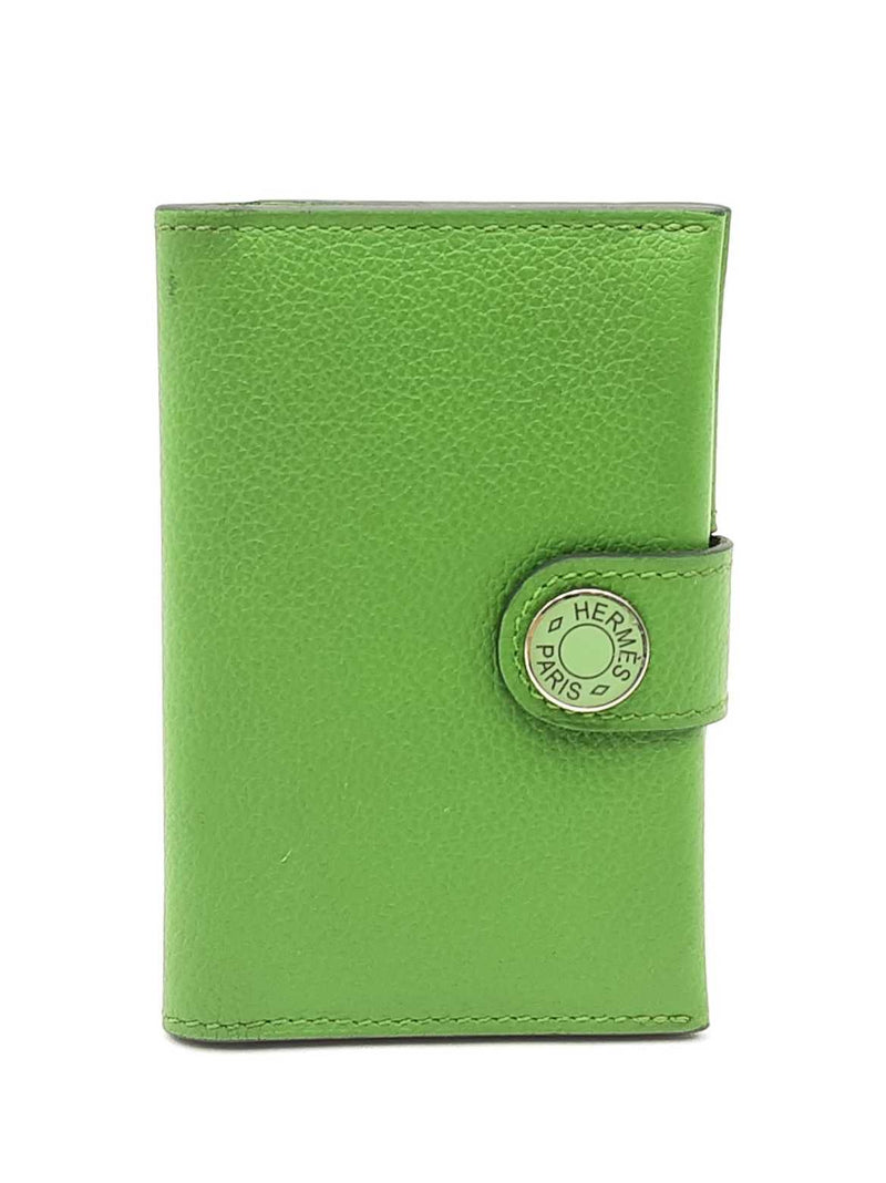 Hermès R.m.s. Card Holder In Green Evercolor Calfskin Fw0125oxzsa