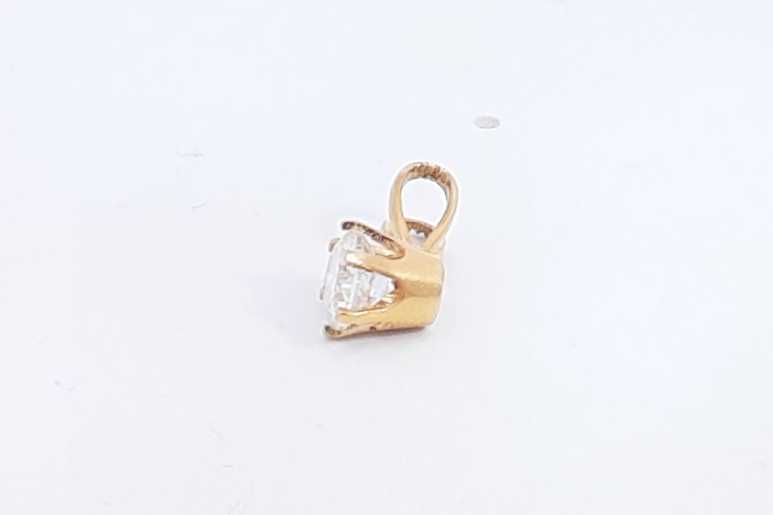 Approx. 0.45ctw Diamond Pendant In 14k Yellow Gold 0.6 Grams Eb1224lixsa