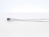 0.50 Cttw Blue Diamond & 14k White Gold Necklace 3.4 Grams 16 Inches Fw0325lxidu