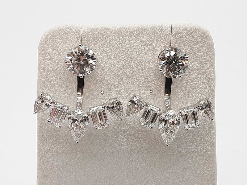 6.40 Cttw Lab Grown Diamonds 14k White Gold 8.6g Stud Earrings Do0825owrxde