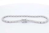 Approx. 3.9ctw Lab Grown Diamond Tennis Bracelet Sterling Silver 7.1g Eb1124wixdu