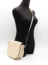 Tory Burch Pebbled Leather Saddle Beige Aa0926ezsa