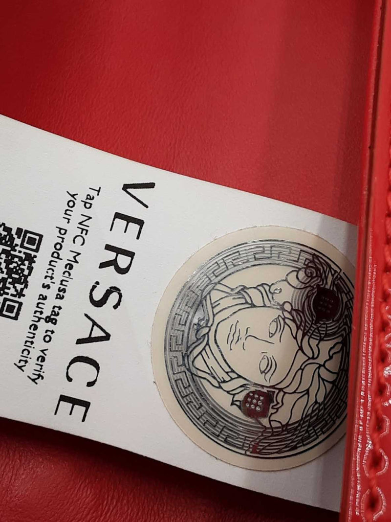 Versace La Medusa Mini Top Handle Red Patent Leather Crossbody Eb1125orxdu
