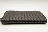 Bottega Veneta Intrecciato Woven Leather Zip Around Wallet Eb0724lcrsa