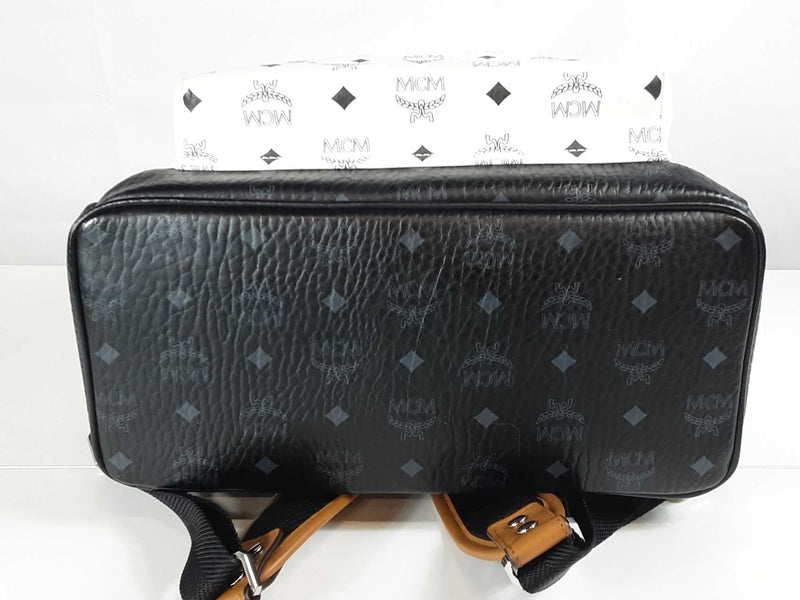 Mcm Monogram Stark Tricolor Monogram Visetos Coated Canvas Backpack Sd0925ocrde