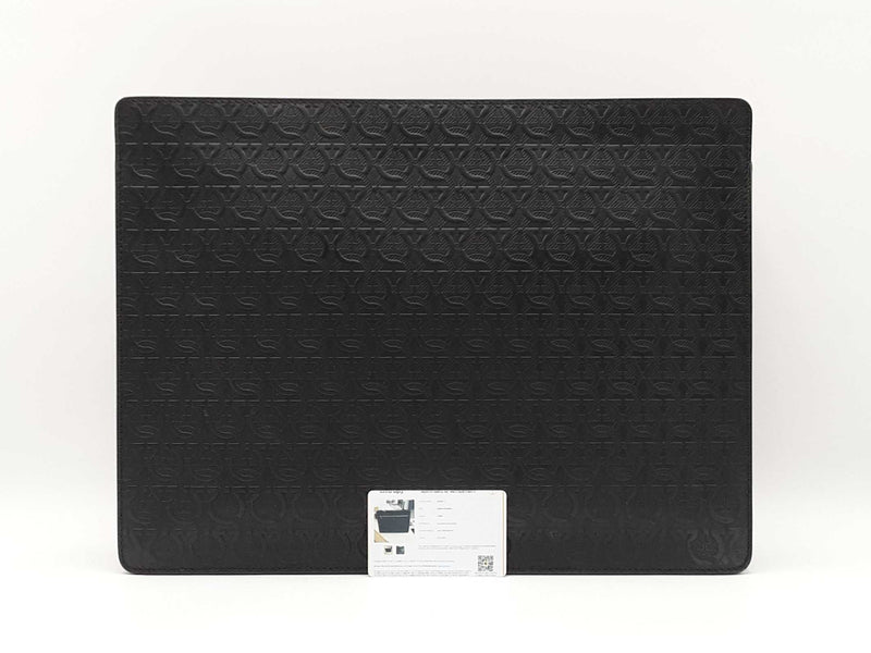 Salvatore Ferragamo Gancini Embossed Black Leather Laptop Briefcase Fw0825rxzdu